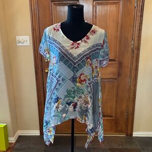 Johnny Was Multicolor Floral Tunic